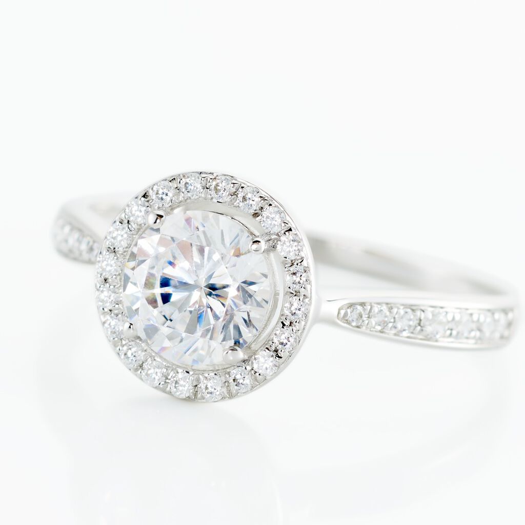 Bague Or Blanc Pelagius Oxyde De Zirconium