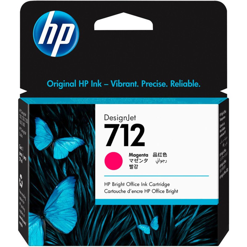 HP 712 Cartouche authentique couleurs séparées pour imprimante jet d'encre