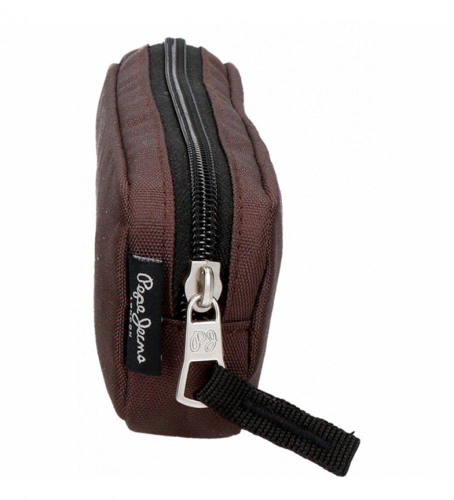 Estojo para lápis Pepe Jeans Osset marrom - 22x7x3cm