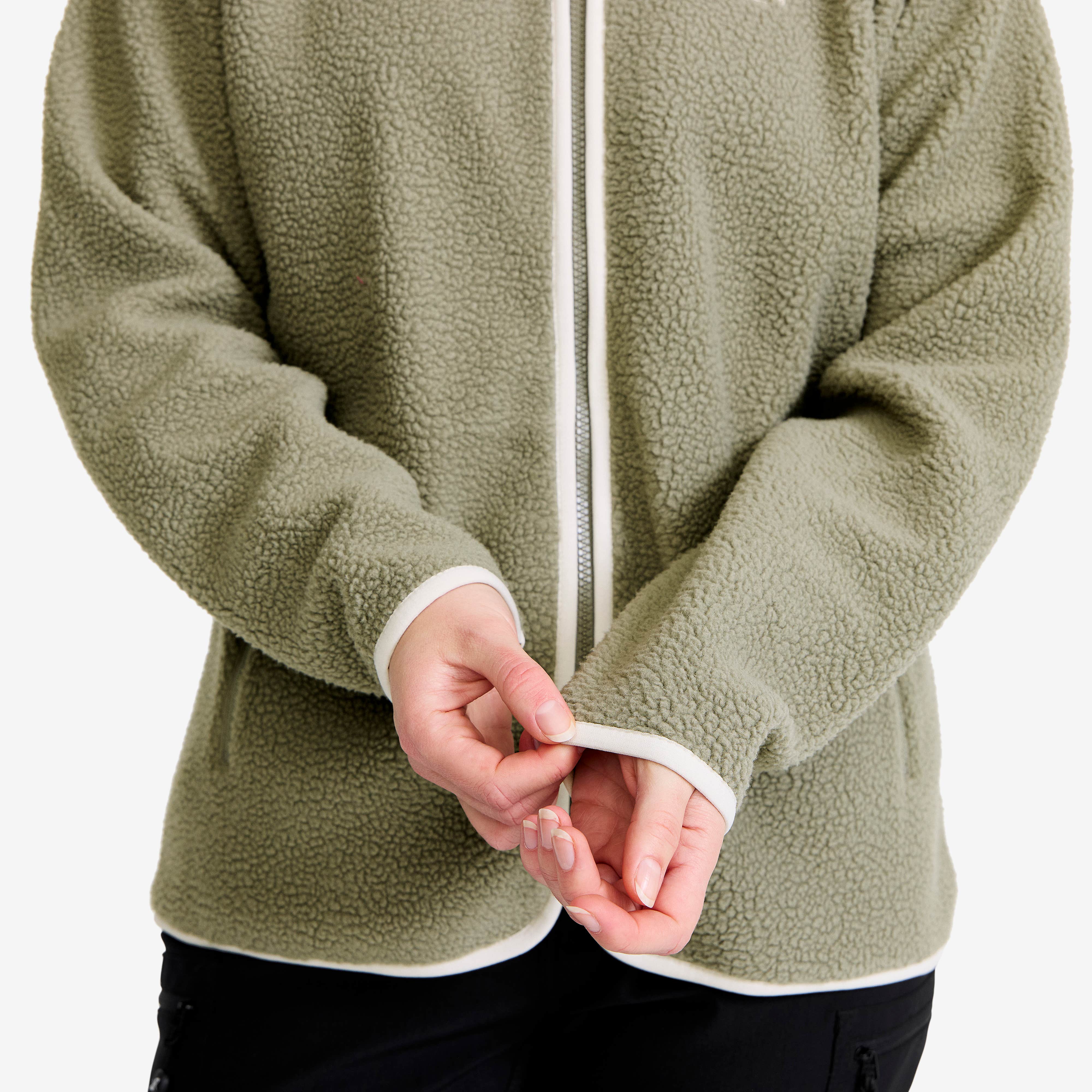 Canyon Full-zip Pile Fleece Dame Vetiver Green/Oatmeal