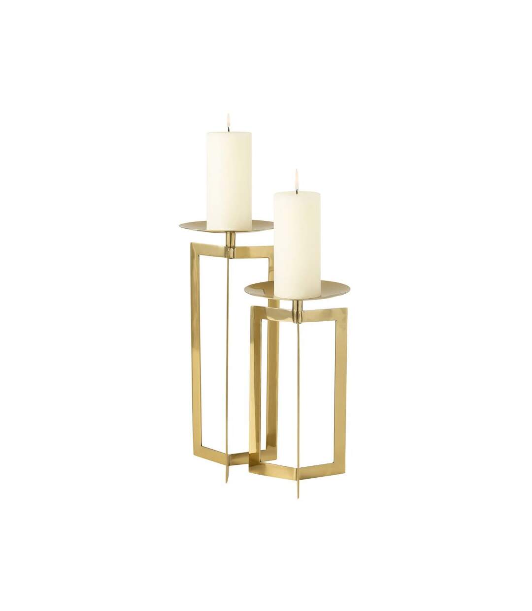 Paris Prix - Photophore Design En Métal adia 29cm Or