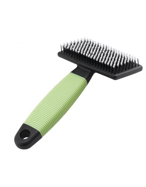 Ferplast Vachtborstel Met Plastic Pennen Kat - Kattenvachtborstel - 14.5x6.8x2 cm Lime Zwart