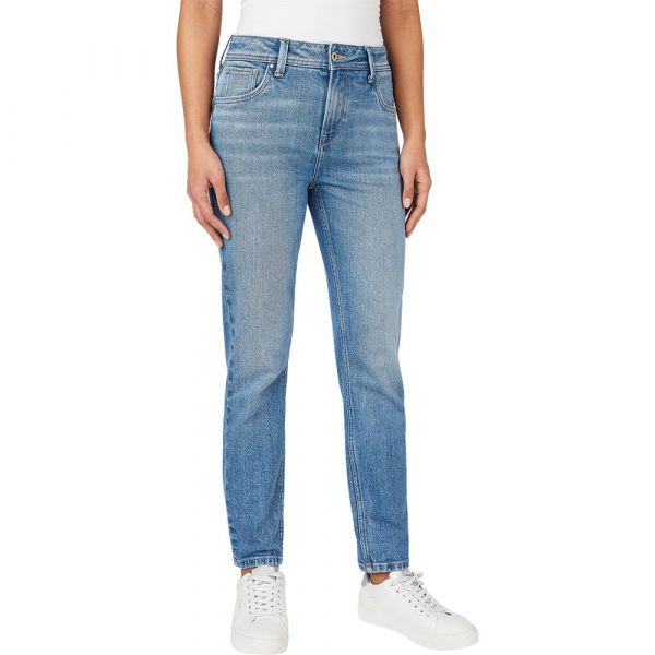 Pepe Jeans Pl204591 Tapered Fit Jeans Azul 27 / 30 Mulher