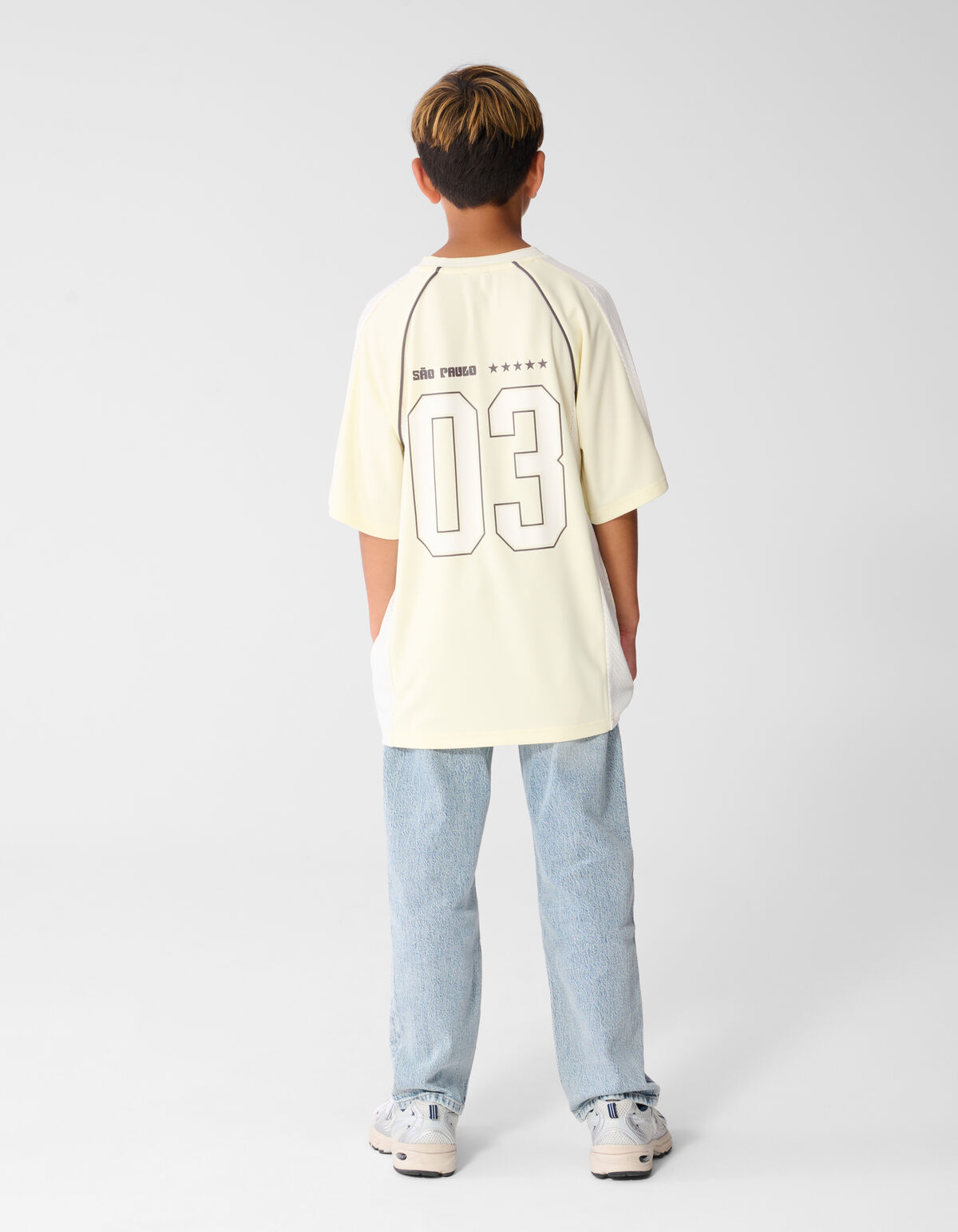 Sporty Oversized T-shirt Lichtgeel
