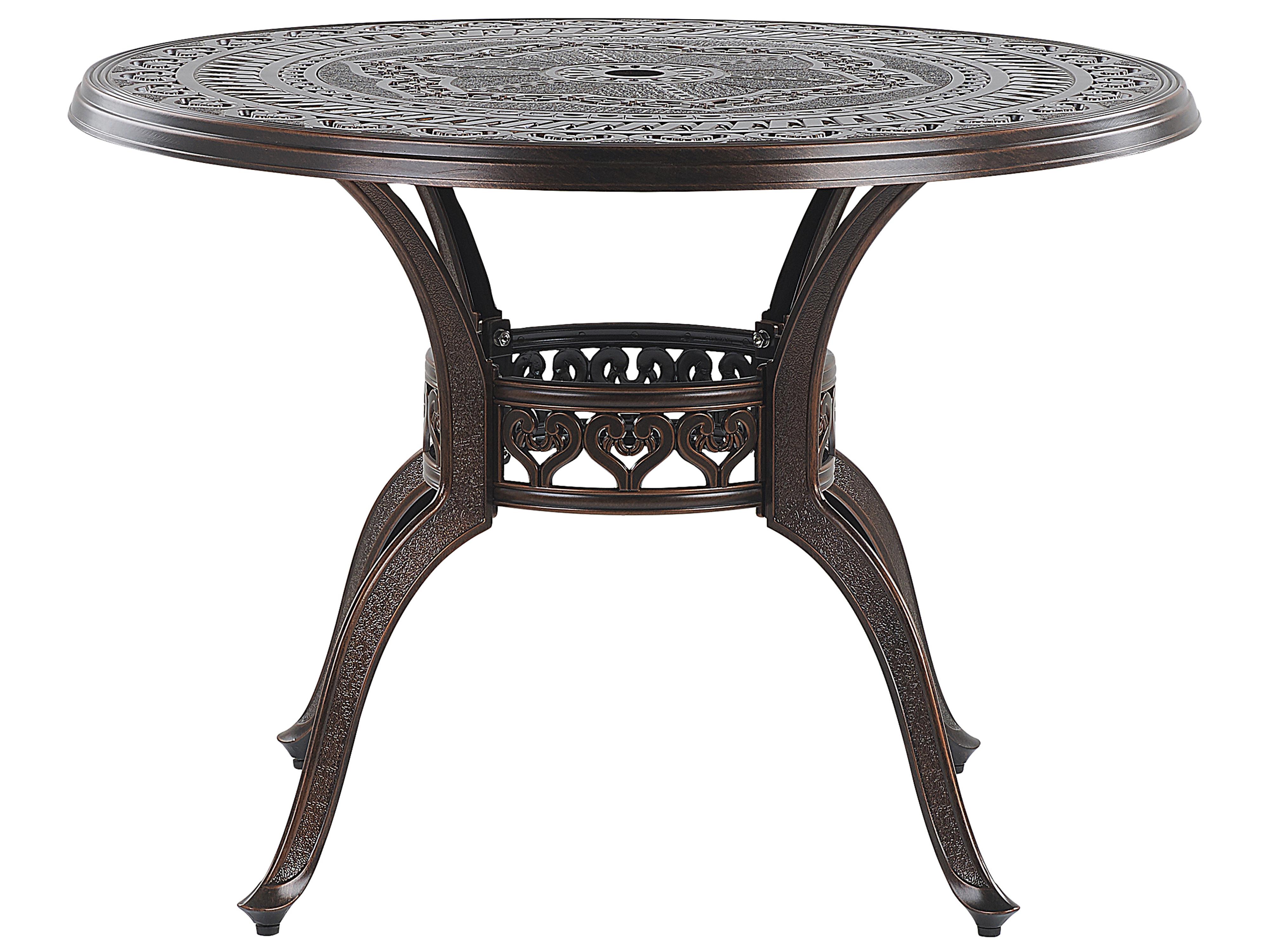 Tuin eettafel SALENTO 102 cm 102 cm Metaal Donkerbruin