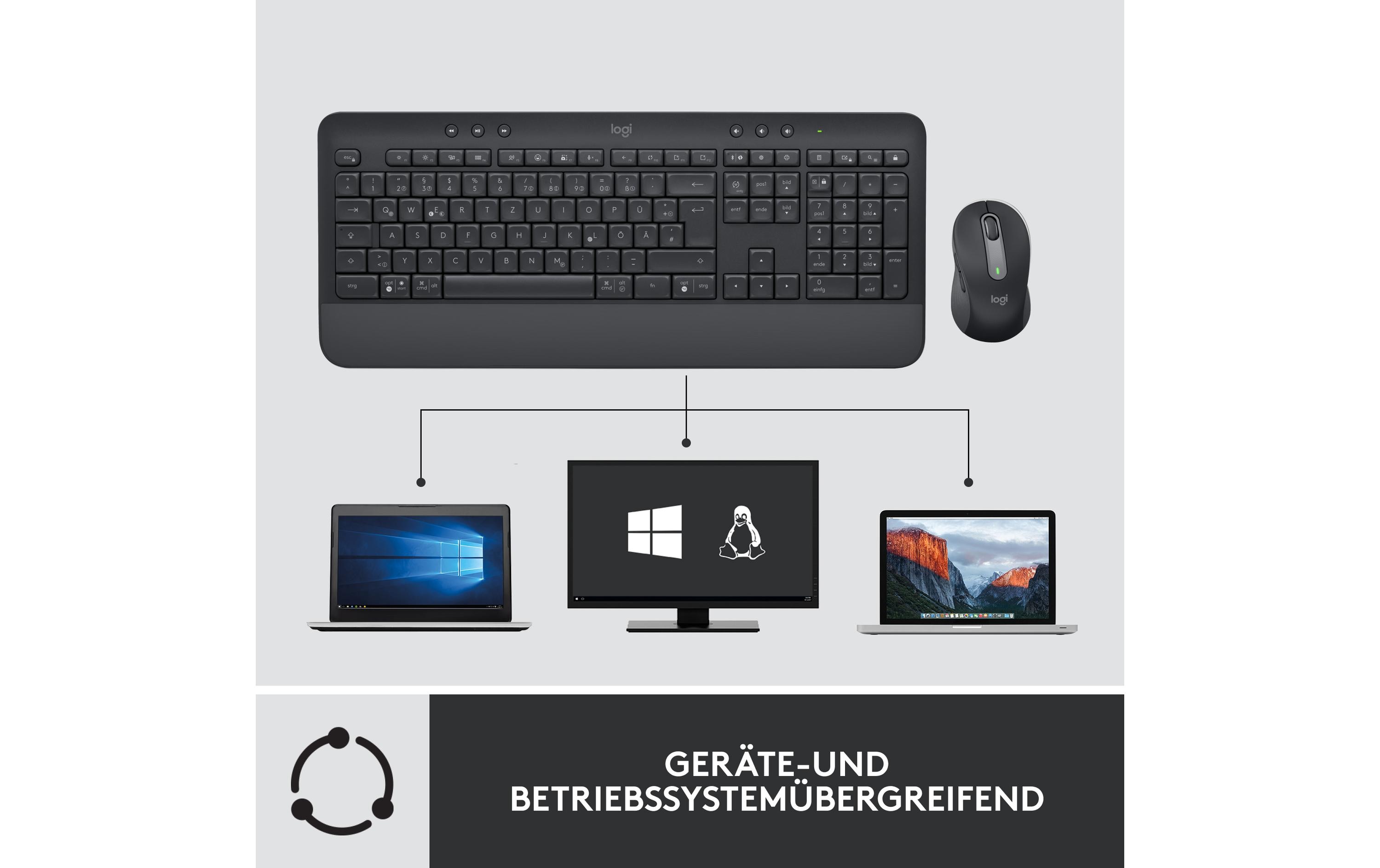 Tastatur-Maus-Set MK650 Combo for BusinessKabelloses Tastatur-Maus-Set für Unternehmen