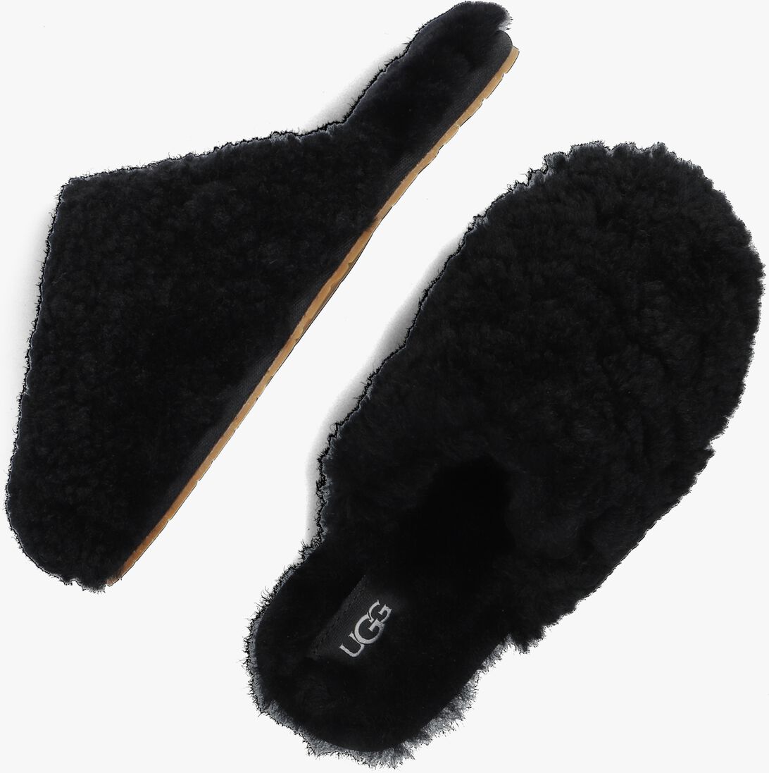 UGG zwarte ugg pantoffels w maxi curly slide