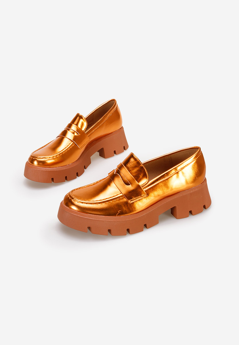 Mocassins à semelle épaisse orange Azienda