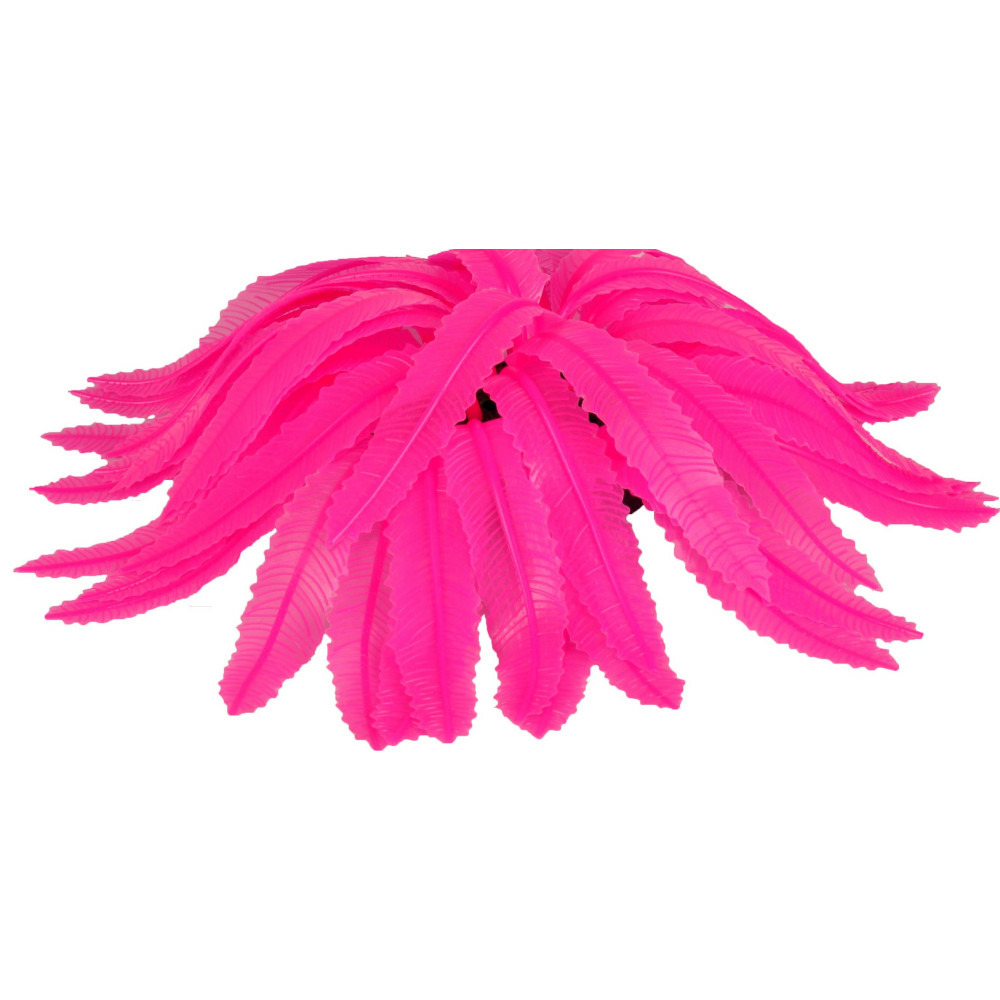 1 fougeres fluo. Decoration aquarium. ø7 cm x 11 cm. Couleur aleatoire.