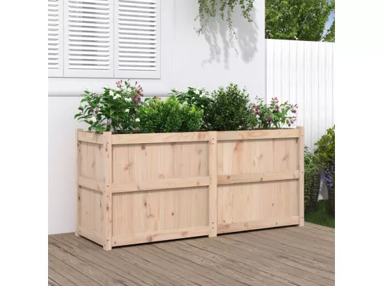 Jardinière 150x50x70 cm bois de pin massif