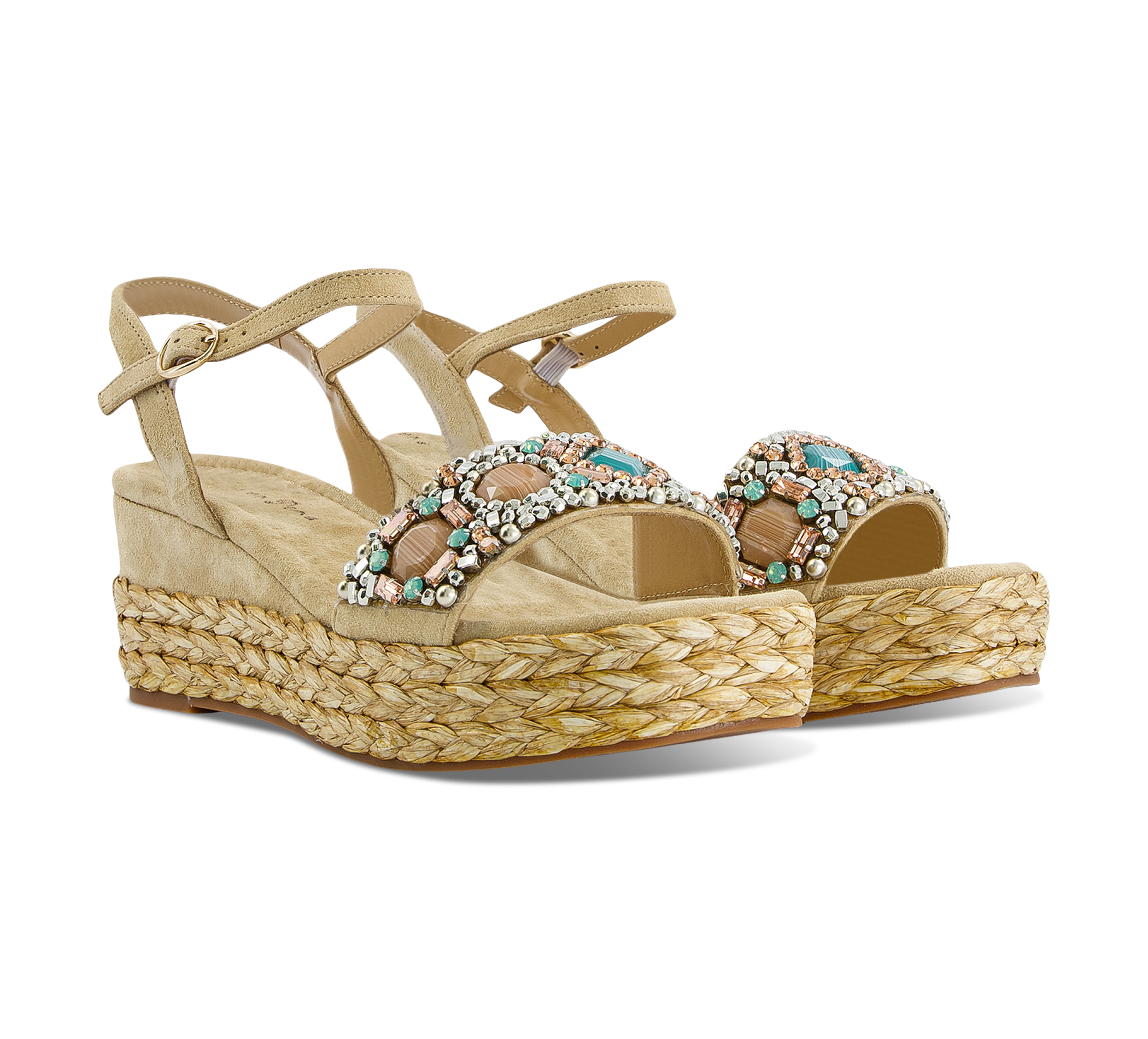 Alma En Pena Riemchensandalen beige/taupemulticolor