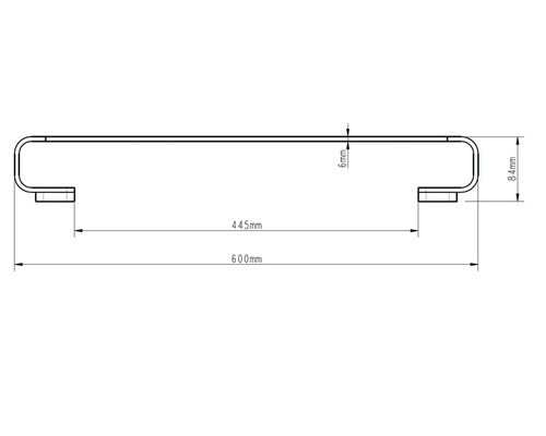 Lenz Aura 60 cm Chroom Handdoekhouder