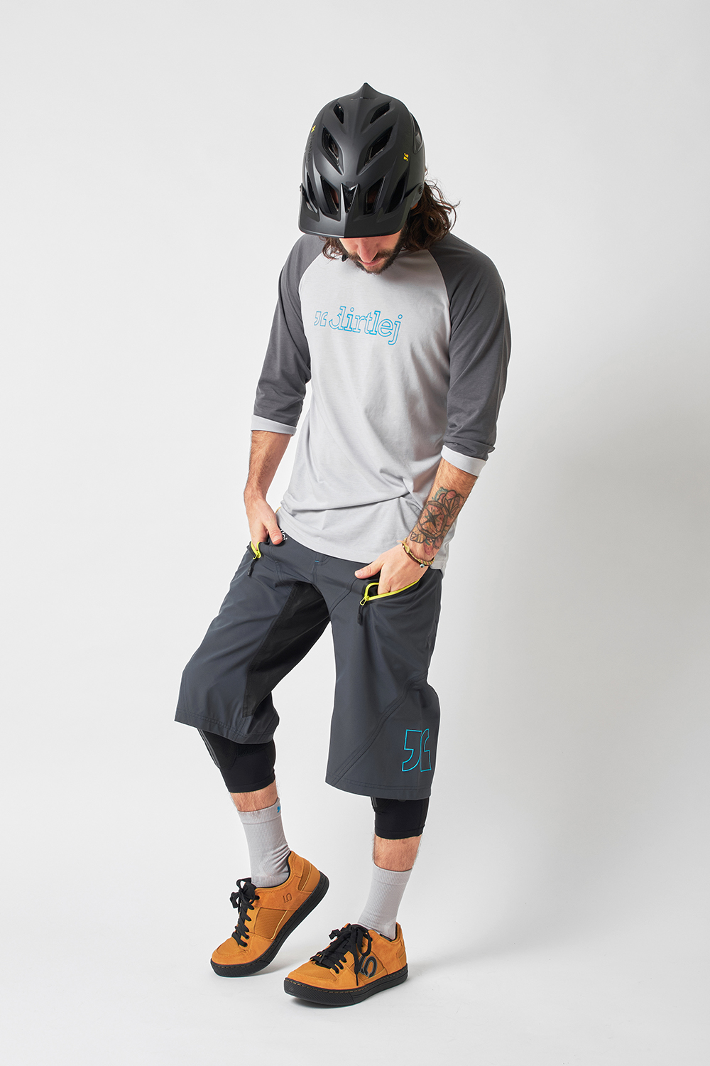Dirtlej Trailscout Vandtætte MTB shorts Grå/Blå