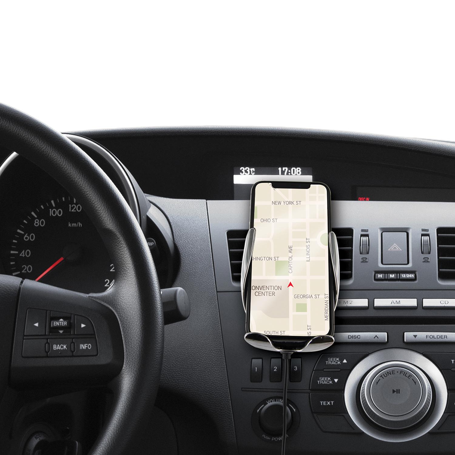 SUPPORT TEL VOITURE INFRAROUGE CHARGE INDUCTION