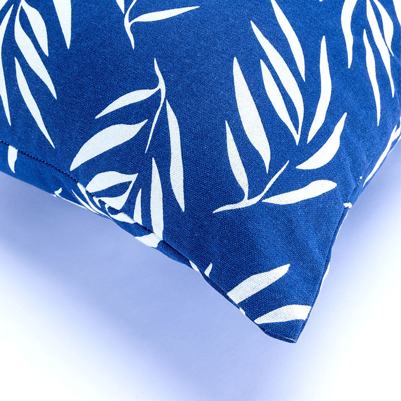 Febronie Housse de coussin d'extérieur Foliage bleu marine - 50x50 cm