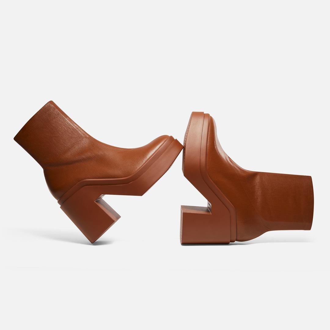ANKLE BOOTS - NINA ankle boots, lambskin brown