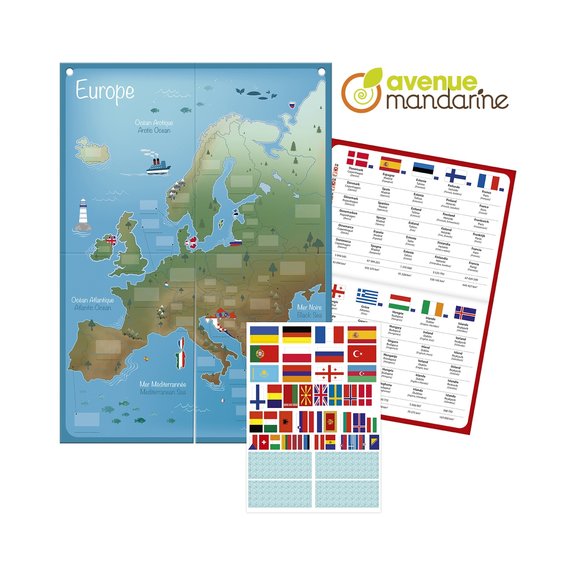 Educativ Stickers - Apprendre les drapeaux européens