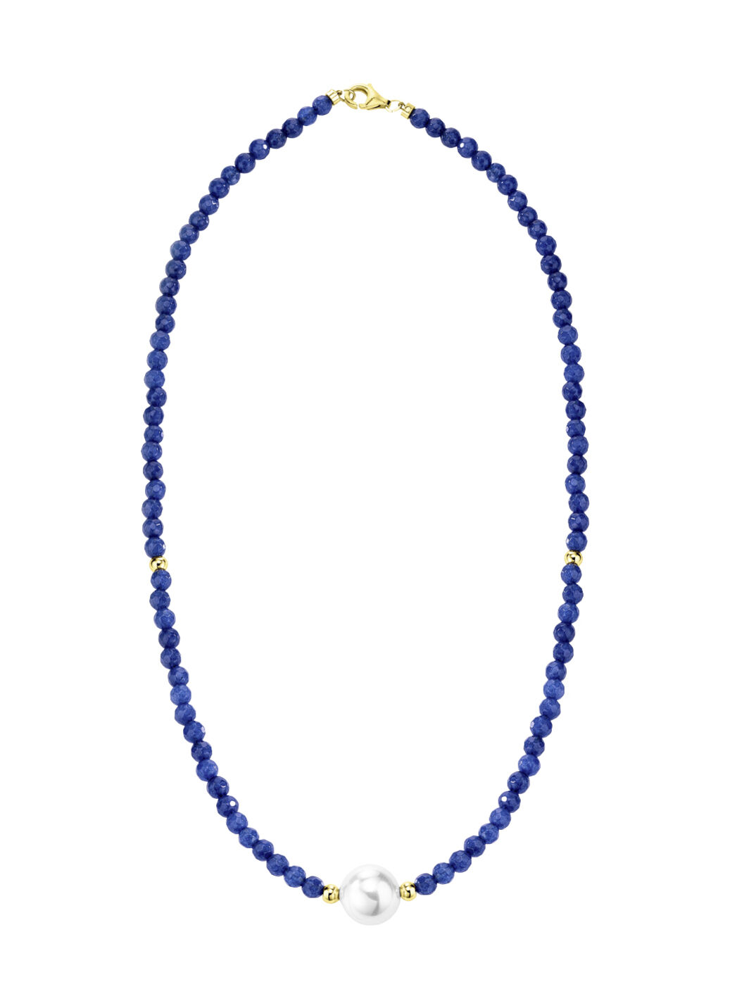 Halskette mit Perlenschimmer und Edelsteinglanz