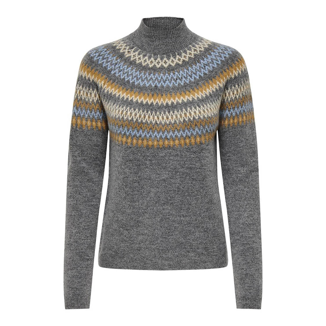 SOMENTE<br>Suéter em malha fina com padrão jacquard