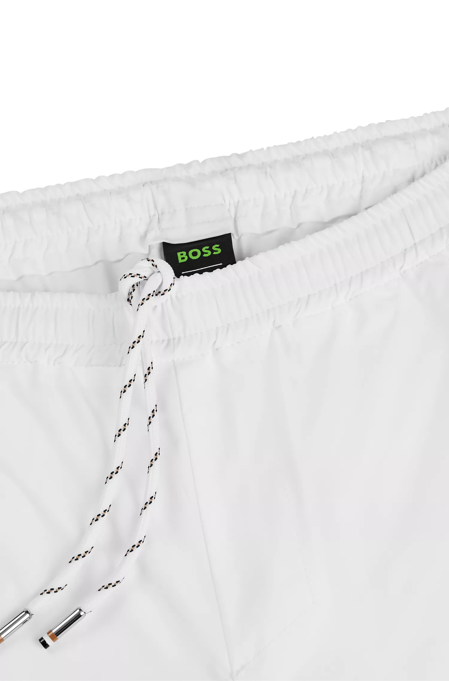 Shorts BOSS Green-BOSS x Matteo Berrettini em popeline stretch com listras características.
