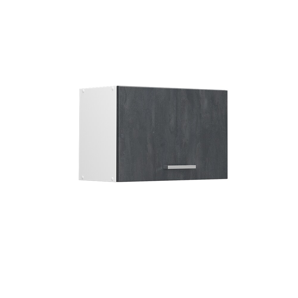 Vicco Hängeschrank R-Line Schwarz Beton Weiß 60 cm flach