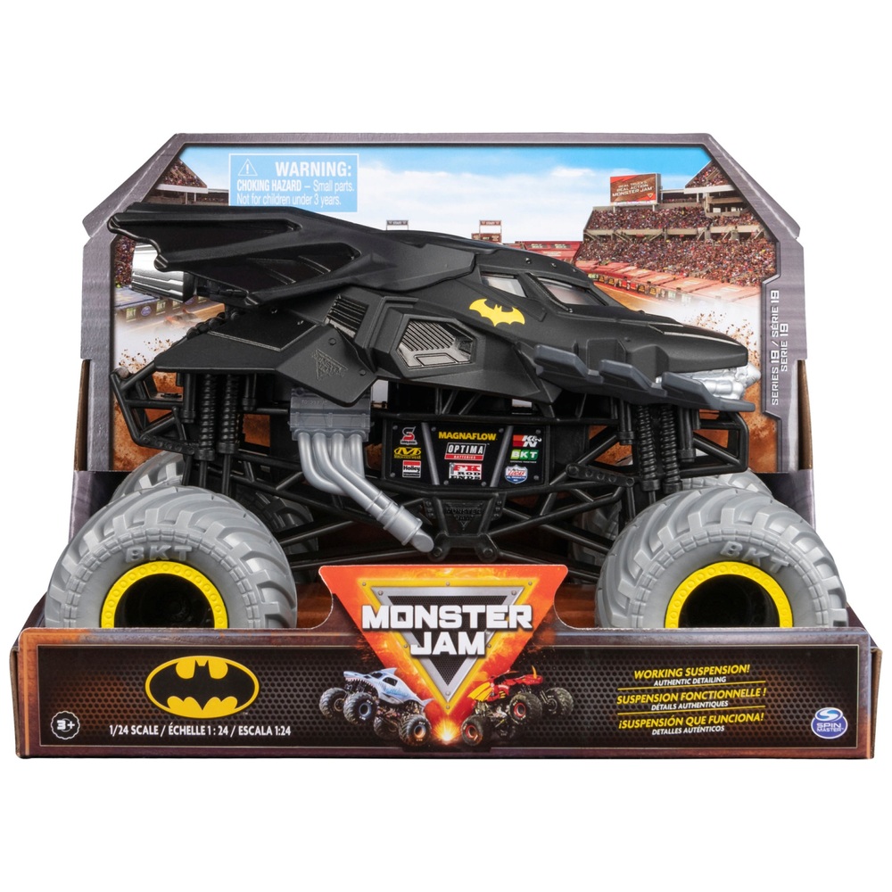 Monster Jam, offizieller Batman Monster Truck, Sammlermodell aus Druckguss, Maßstab 1:24