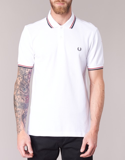 Fred Perry - THE FRED PERRY SHIRT - Blanc / Rouge