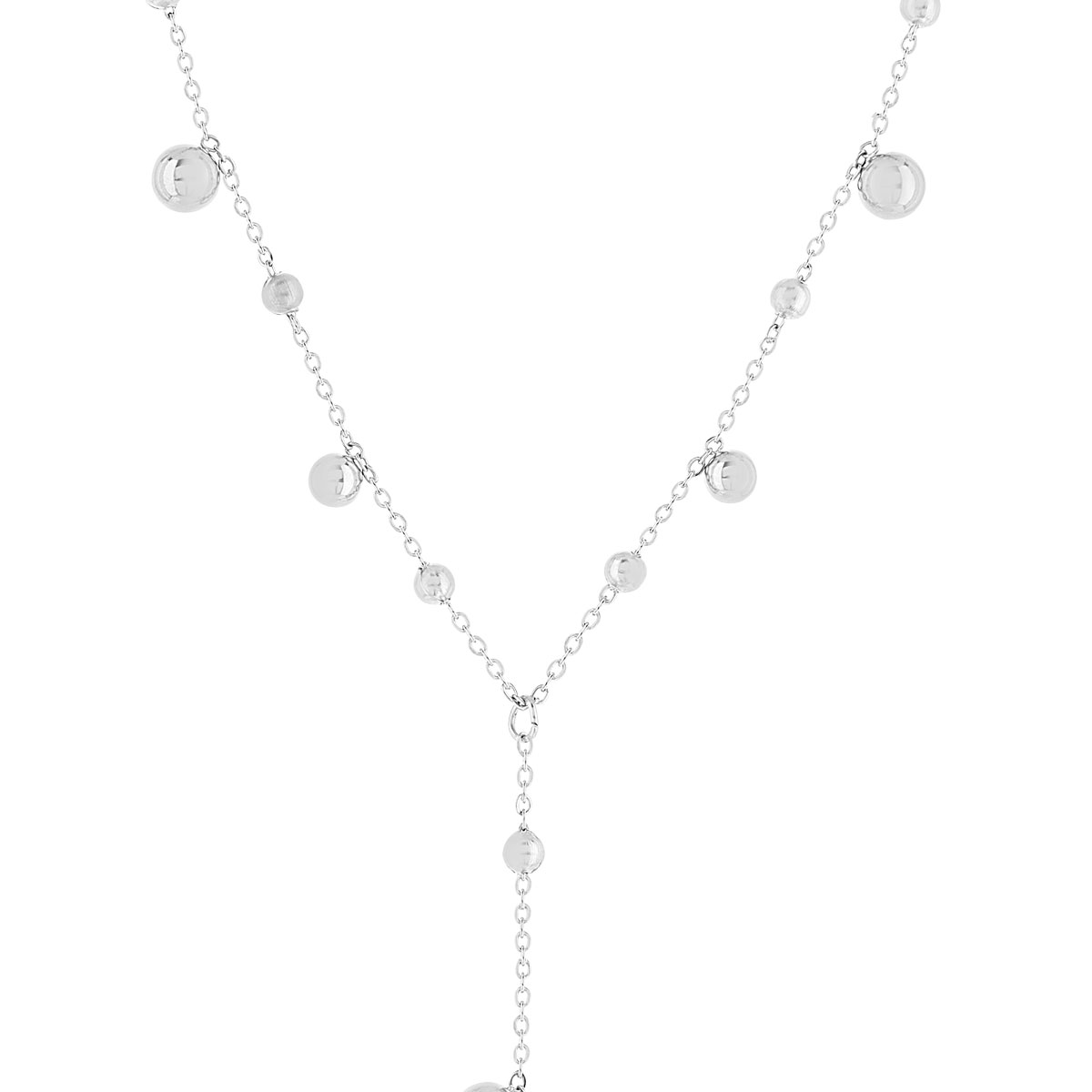 Collier acier motif boule longueur réglable 40 à 45 cm