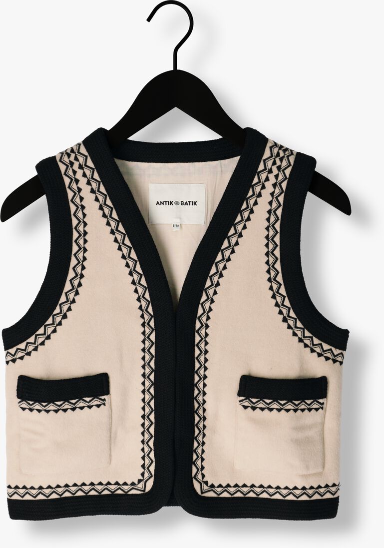 beige antik batik gilet wilma gilet