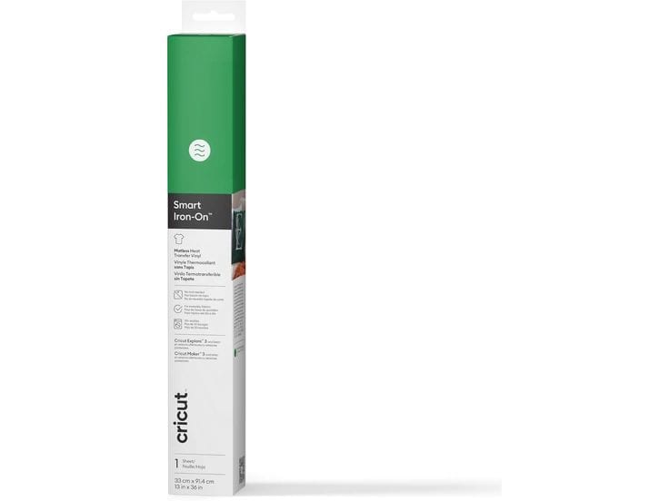 Cricut Aufbügelfolie Smart Iron-On 33 x 91.4 cm, Grün Hitzebeständige Vinylrolle