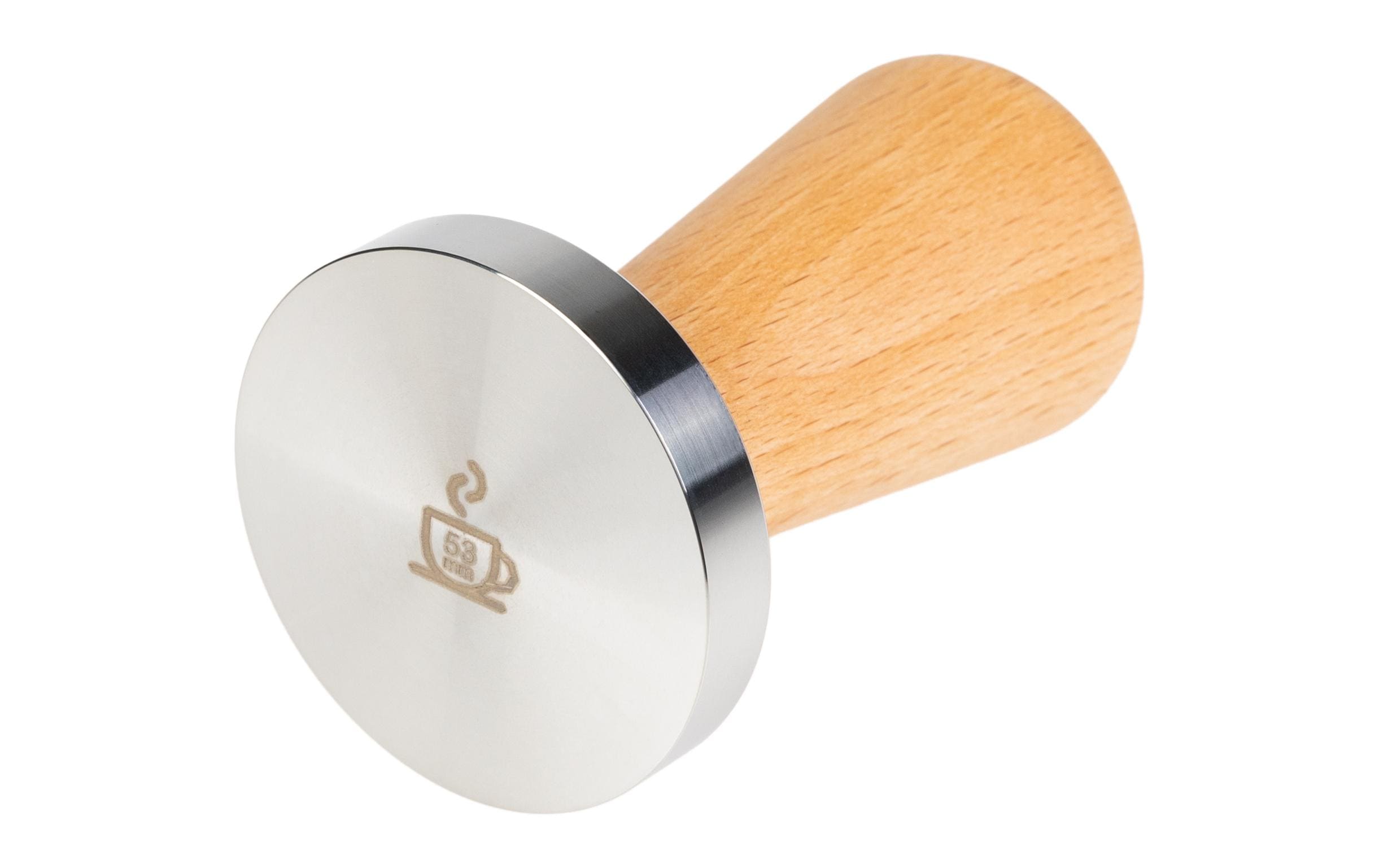 Tamper Buche, 53 mmKaffee-Tamper zum Verdichten des Kaffeepulvers im Sieb