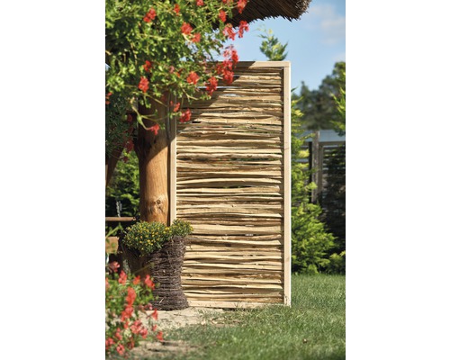 Gespleten hazelnootpaneel met lijst, 90 x 180 cm, naturel