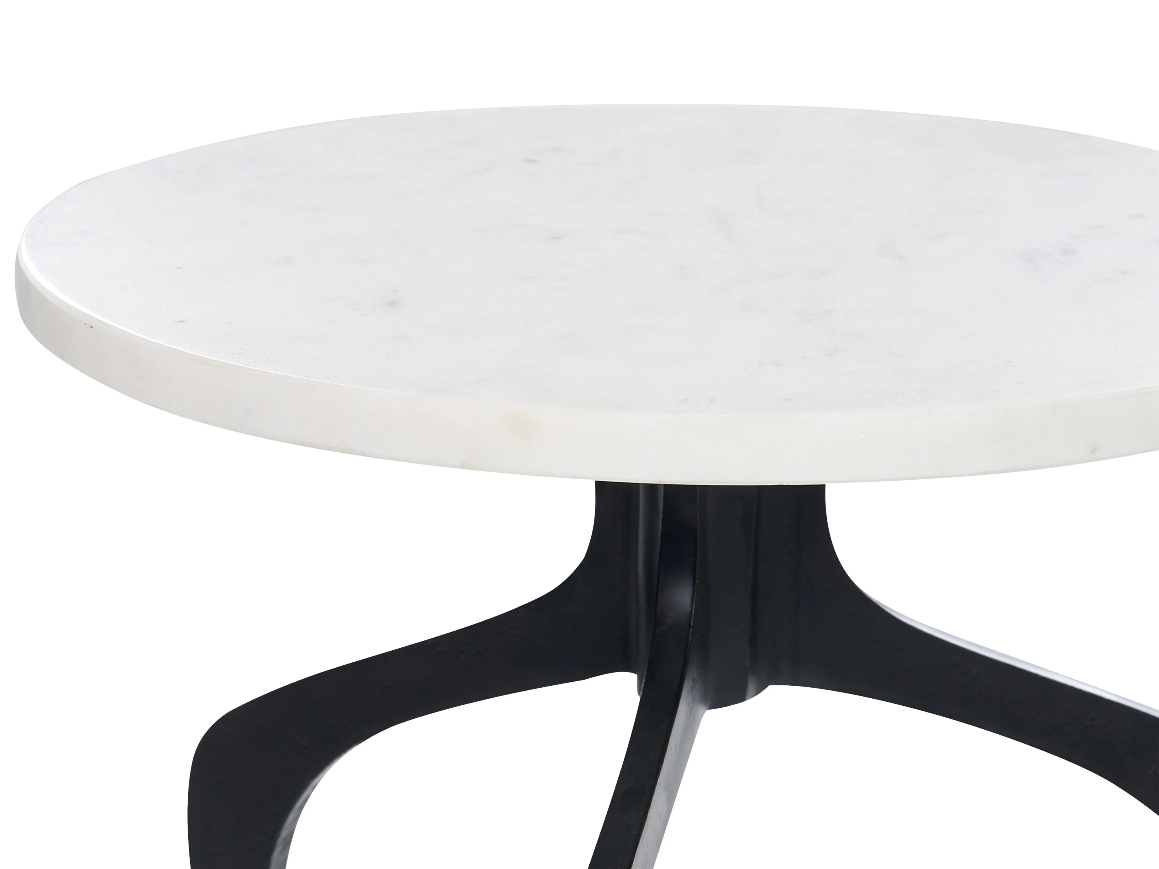 Bijzettafel TIHOI Marmer Zwart/wit