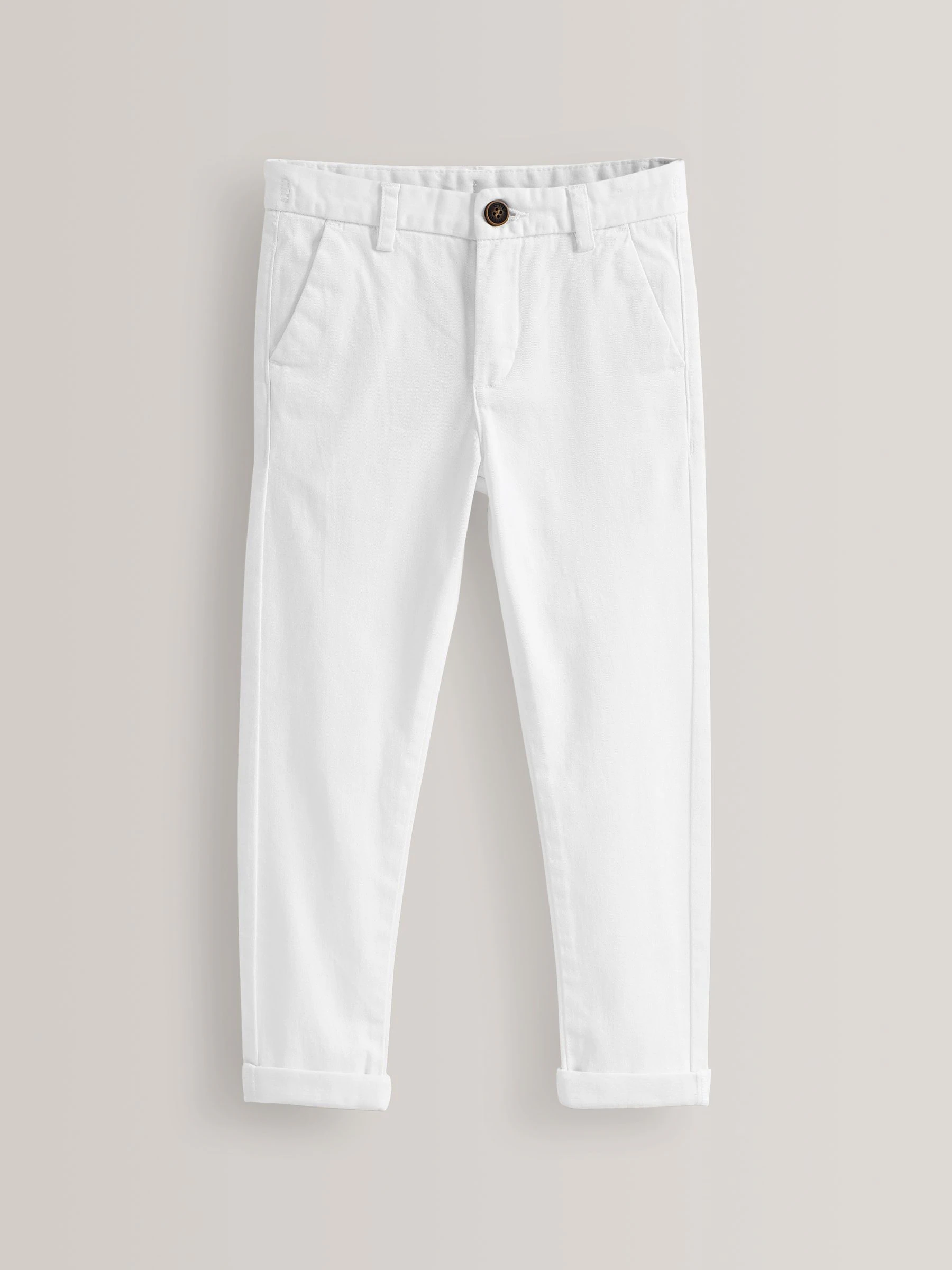 Wit - Stretchy chino's (3-17jr)