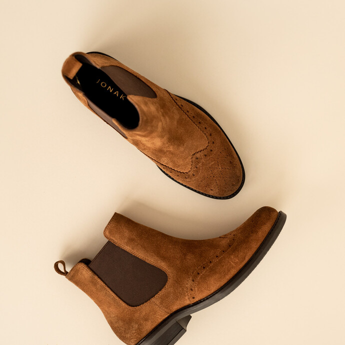 Boots plates  en croute camel