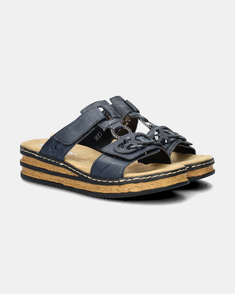Rieker Slippers  - blauw