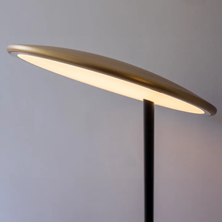 NINE - Disc LED Tischleuchte, Messing / schwarz