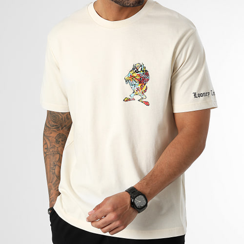 Tee Shirt Oversize Large Sleeves Taz Graff Beige