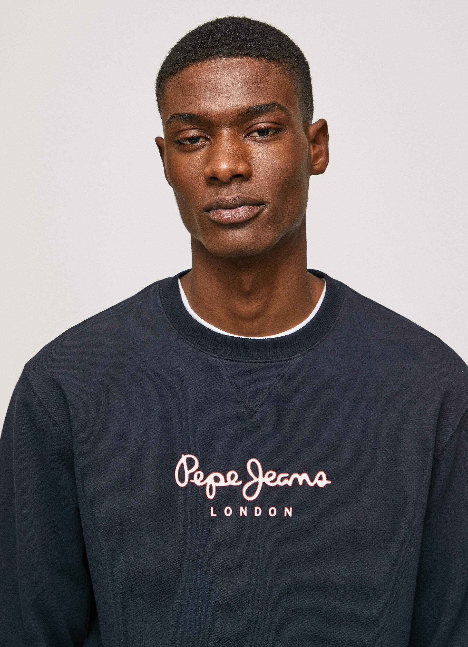Moletom de algodão com logo estampado - azul dulwich