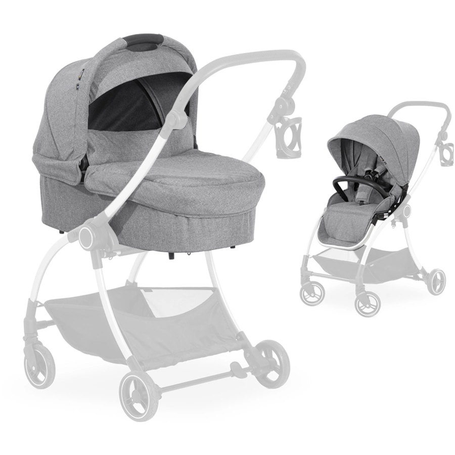 hauck Kinderwagenaufsatz Colibri Melange Grey
