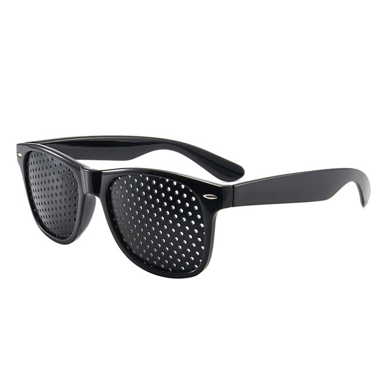 (145x47cm) Rasterbrille Augentraining Lochbrille zur Entspannung - Schwarz