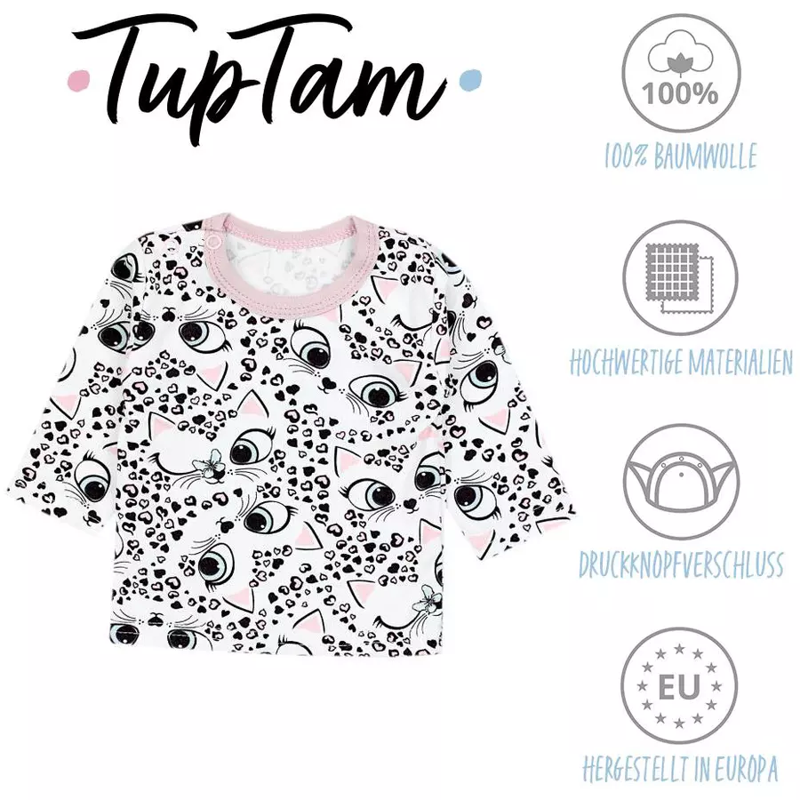 TupTam Baby Mädchen Langarmshirt 5er Set lila
