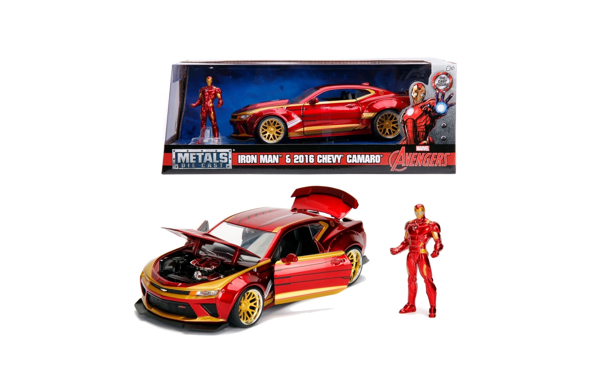 Sportwagen Marvel 2016 Chevy Camaro SS 1:24Ironman - 2016 Chevy Camaro SS Sammlermodell im Massstab 1:24