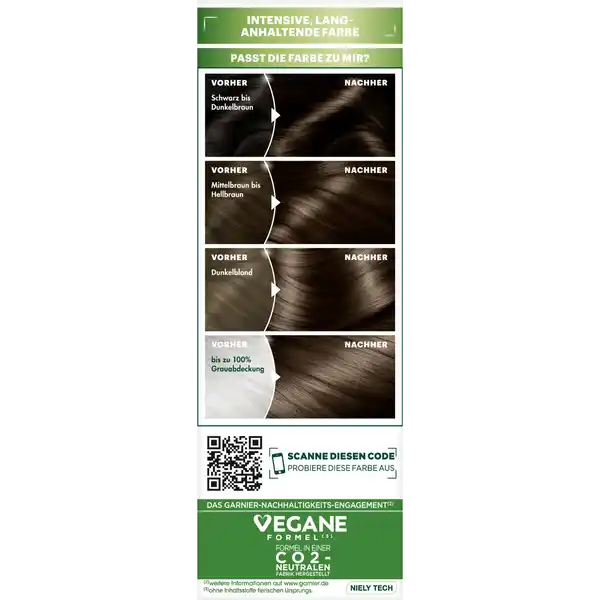 Ultra Crème Coloration Dauerhafte Pflege-Haarfarbe 4 Chocolate Mittelbraun
