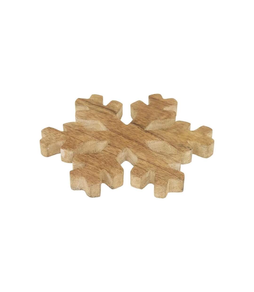 Dessous de Plat Flocon Marron Glacé 19cm Beige