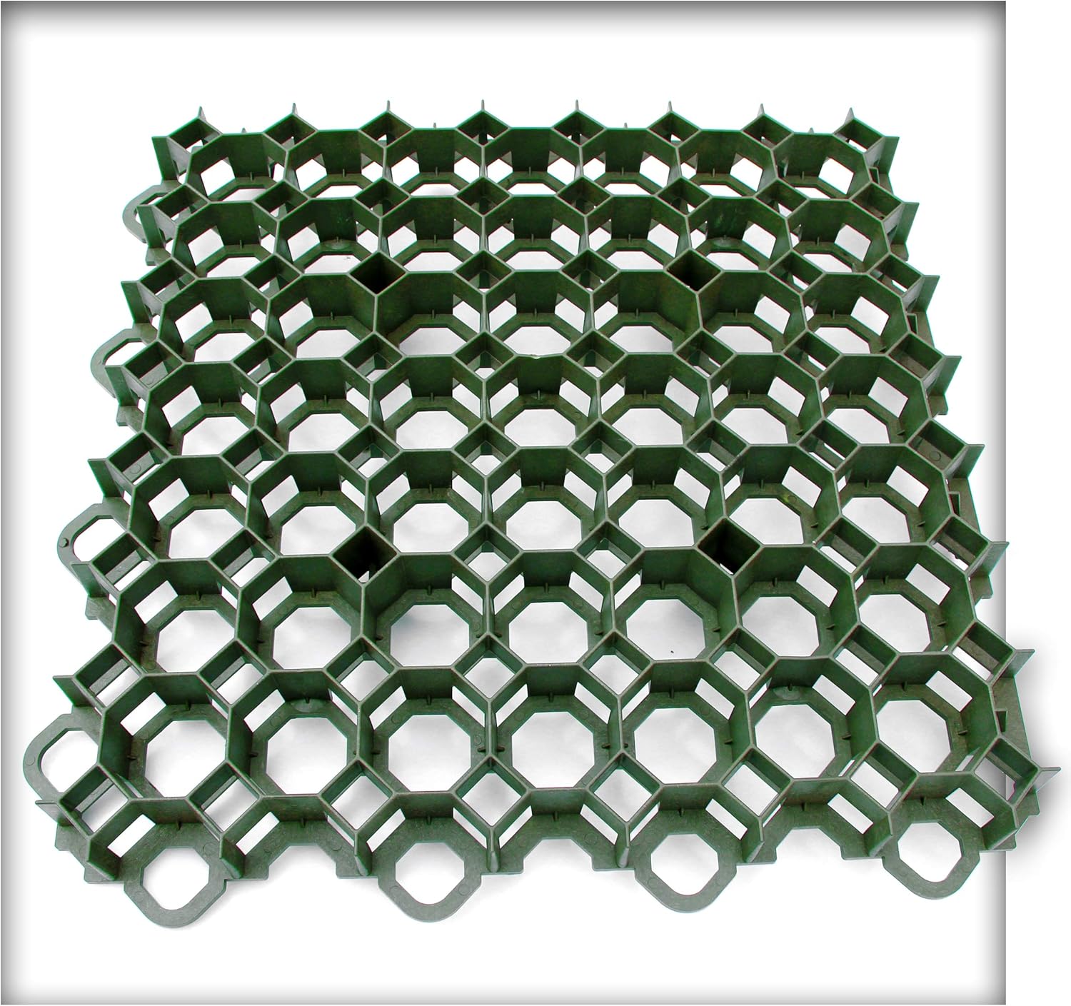 50 Stück Rasengitter 49,2 x 49,2 x 3,7 cm Grün Rasengitterplatten Rasenwaben Rasenmatten mit Bodenkreuzen Bodenwaben