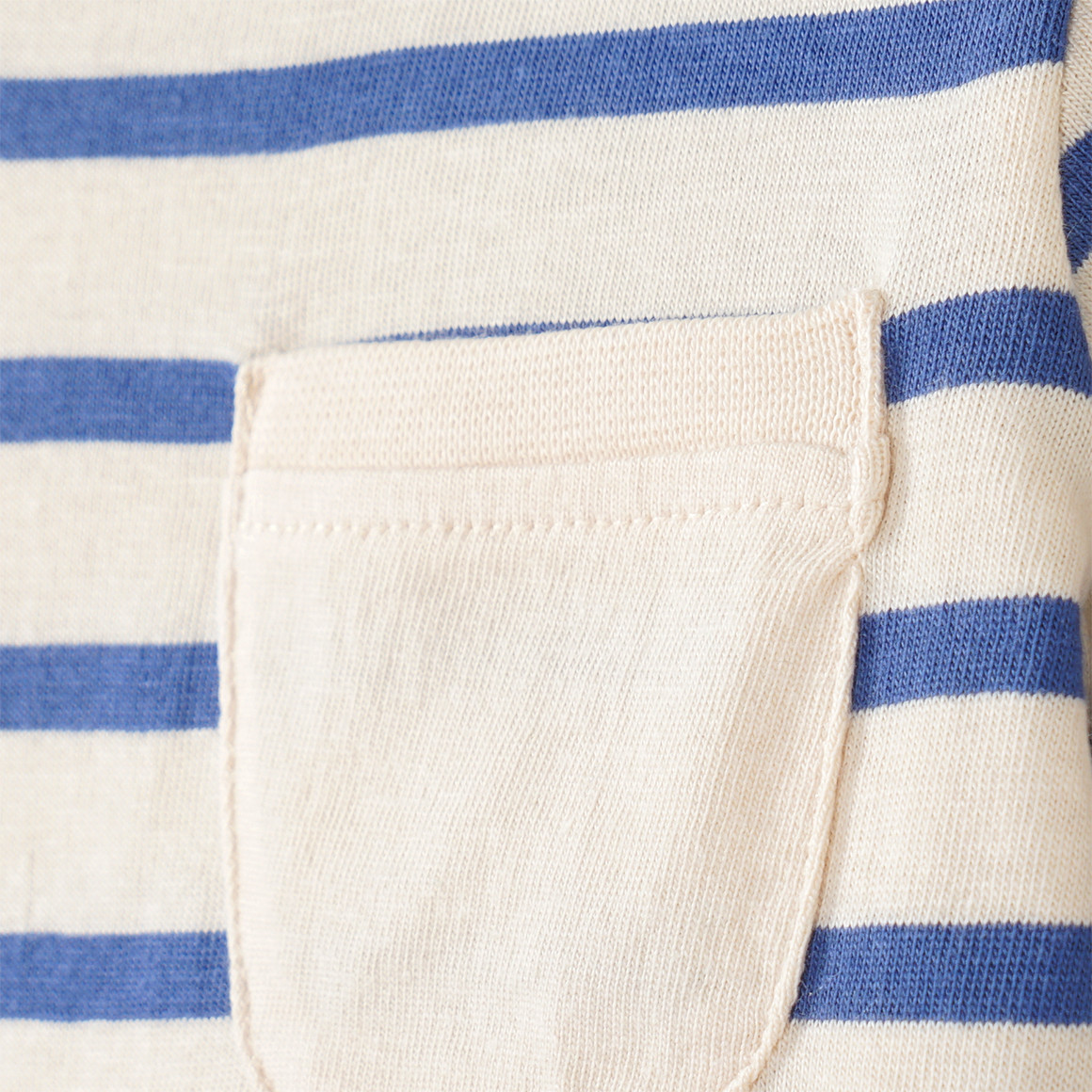 Topomini 2 Newborn Langarmshirts aus Bio-Baumwolle creme / dunkelblau