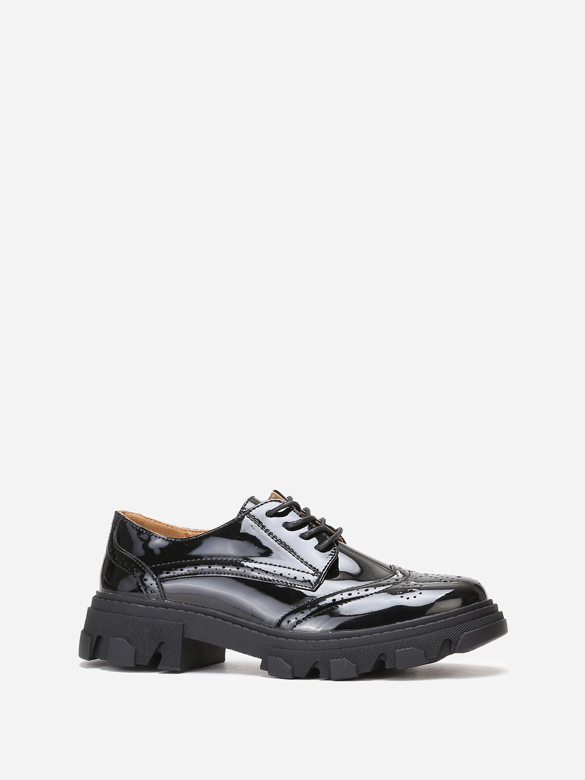 Derbies vernies et crantées- Noir