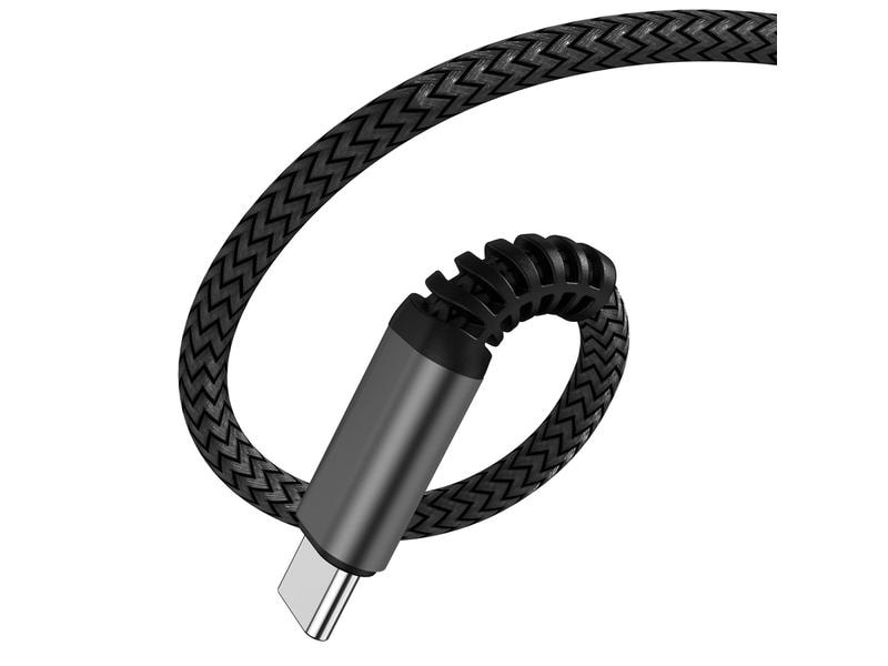 4smarts USB 2.0-Kabel Daten- und Ladekabel USB C - USB C 3 USB-C auf USB-C Kabel PremiumCord 100W 3m schwarz