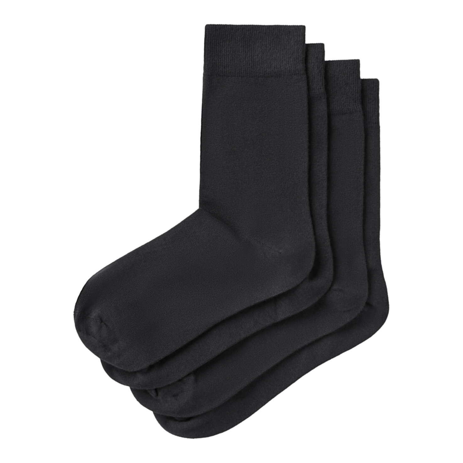Naturaline Damen Socken Glatt Duo Schwarz